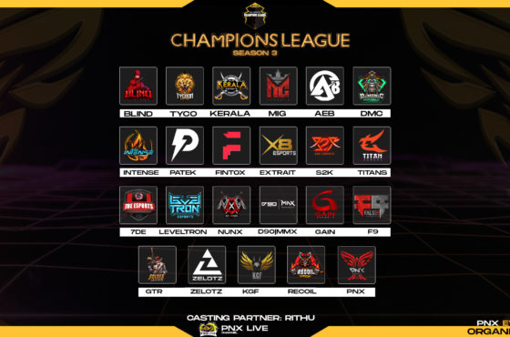 PNX Champions League S3 Point Table